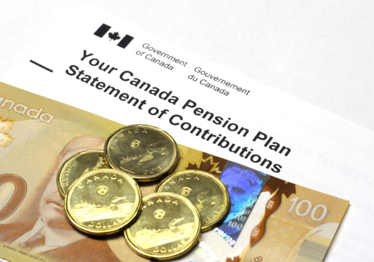 Canadian money on pension plan document