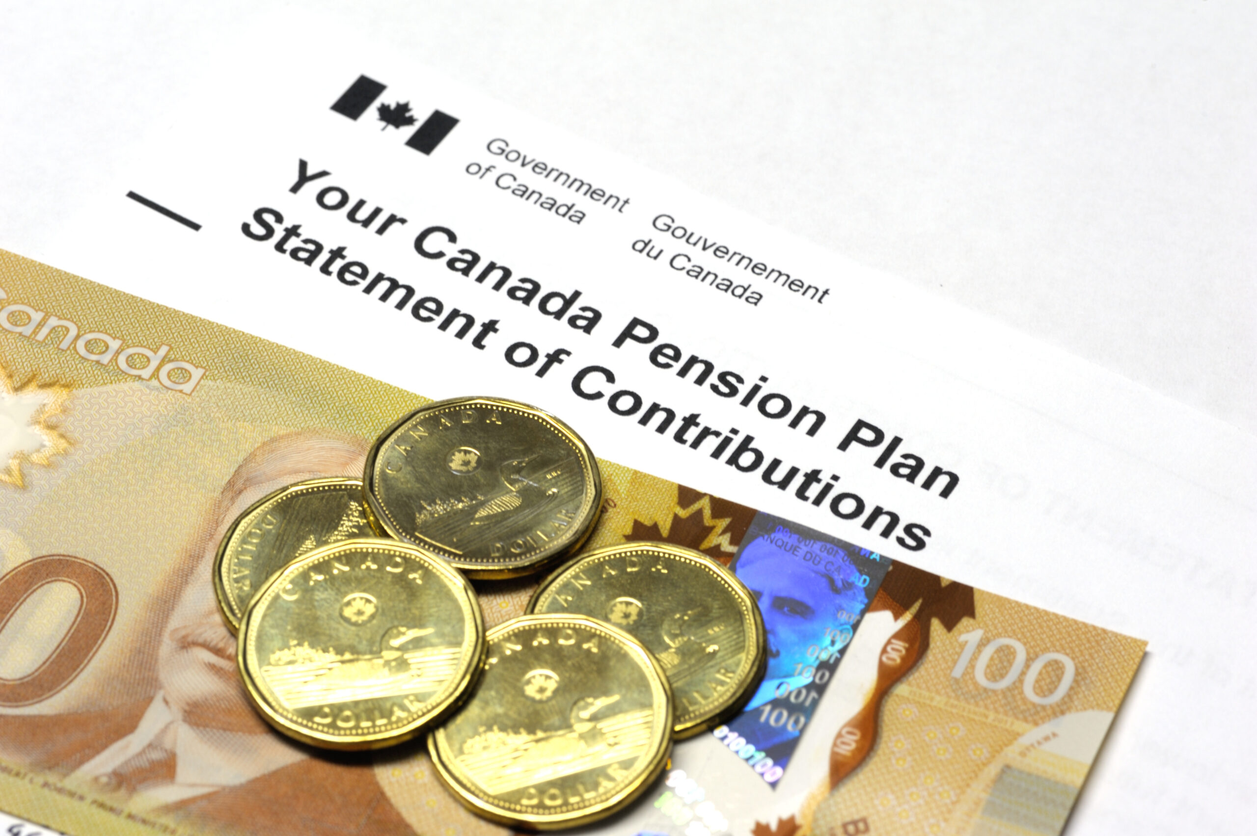 Canadian money on pension plan document