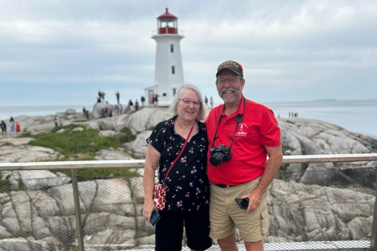 Warrick Lockyer and his wife, Louise Allie.